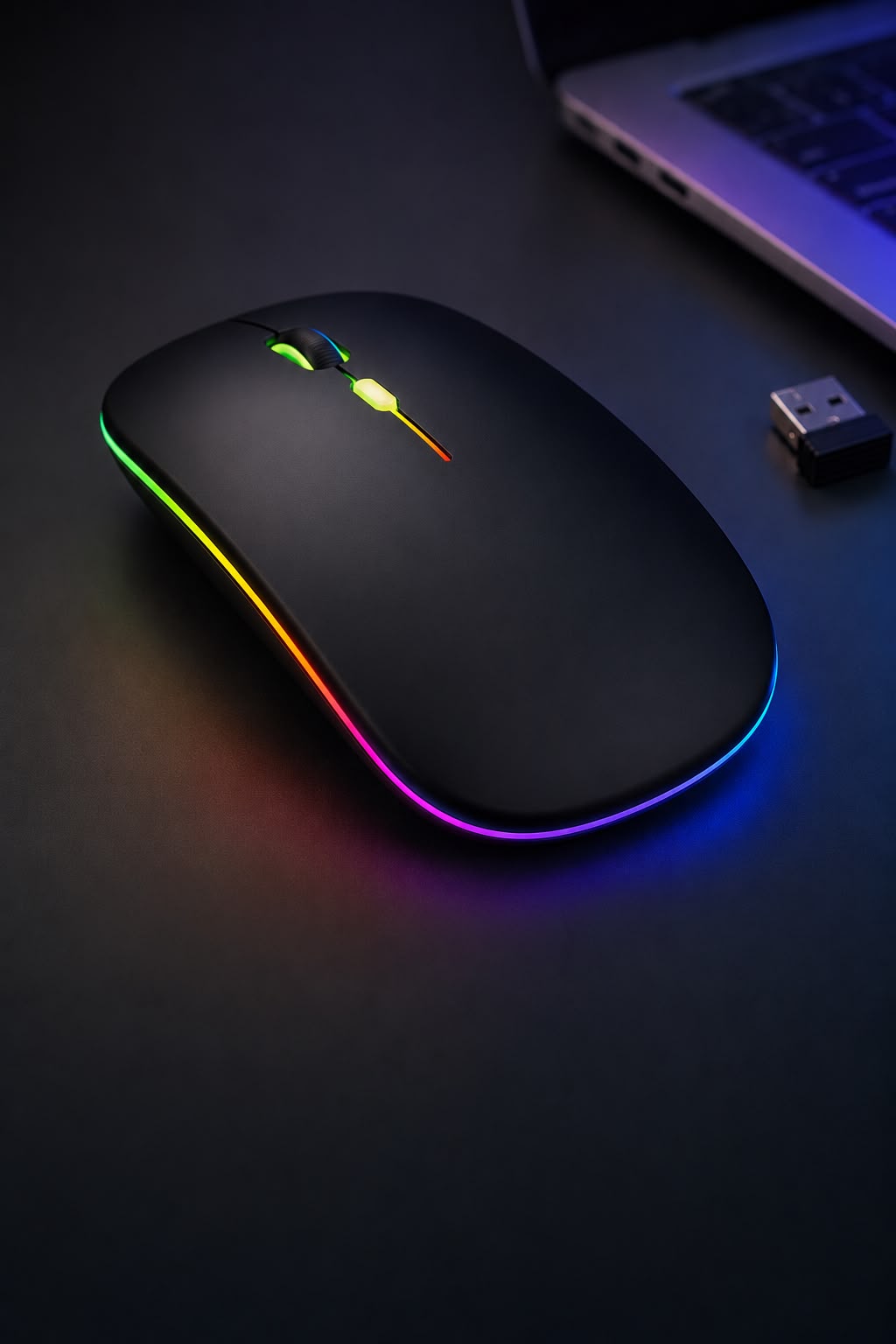 Mouse Inalámbrico Recargable Netmak – Silencioso, Ergónomico, Compatible Windows/Mac/Linux