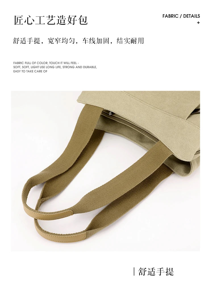 Bolso de Hombro de Lona Retro Bolso Bandolera Casual de Gran Capacidad para Mujer