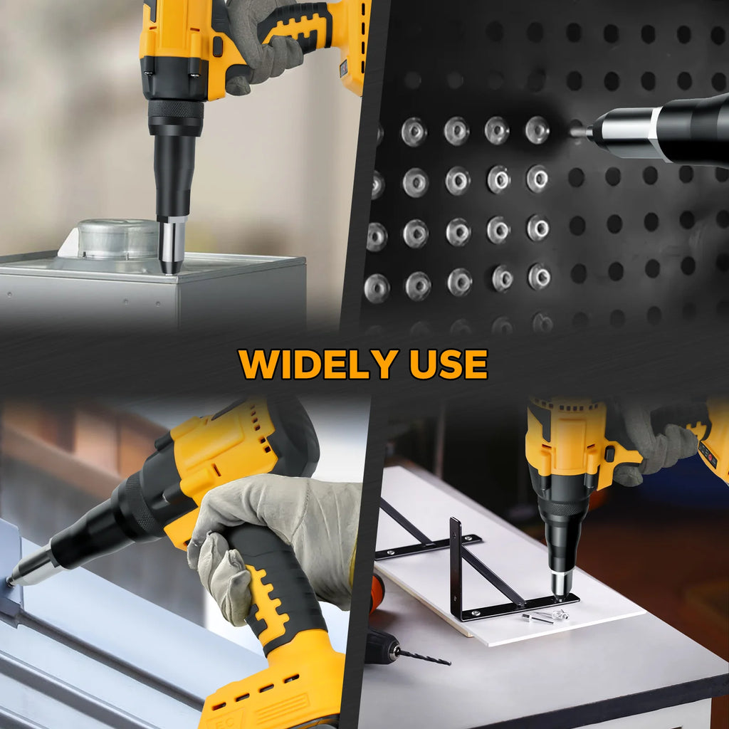 Pistola remachadora inalámbrica sin escobillas, herramienta eléctrica de inserción de taladro para Batería Dewalt de 20V, 2,4-4,8mm, sin batería