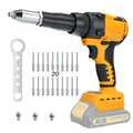 Pistola remachadora inalámbrica sin escobillas, herramienta eléctrica de inserción de taladro para Batería Dewalt de 20V, 2,4-4,8mm, sin batería