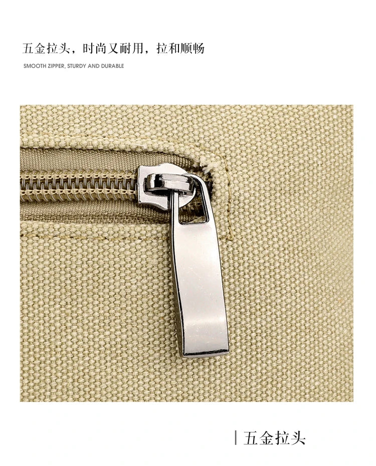 Bolso de Hombro de Lona Retro Bolso Bandolera Casual de Gran Capacidad para Mujer