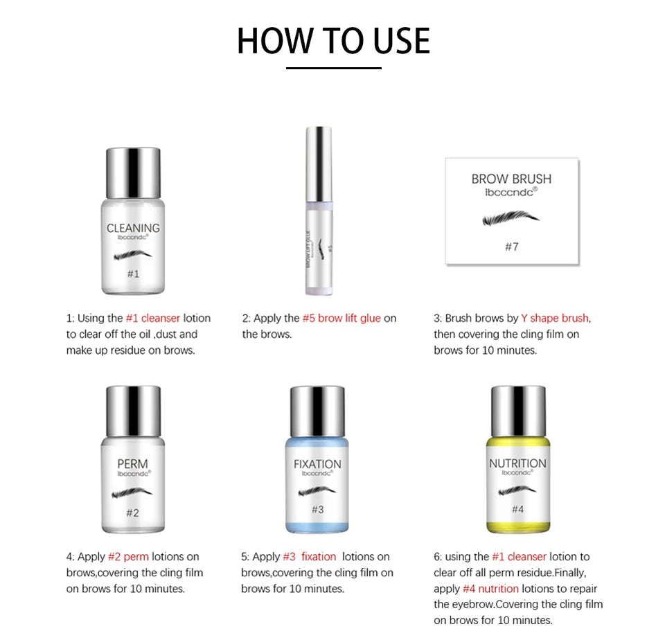 Kit de laminación de cejas, Kit de extensión de elevación de cejas semipermanente, levantador de pestañas, laminación de cejas, levantamiento de pestañas permanente, maquillaje de pestañas