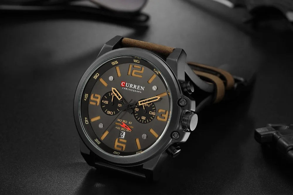 Fashion Chronograph Watch Men CURREN Luxury Brand Waterproof Sport Wrist Men's Watches Casual Wristwatch Male Clock Reloj Hombre