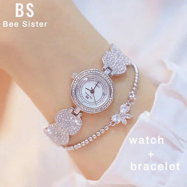 Relojes de diamantes de lujo para mujer, reloj de pulsera femenino, reloj de pulsera elegante, reloj de lujo para mujer