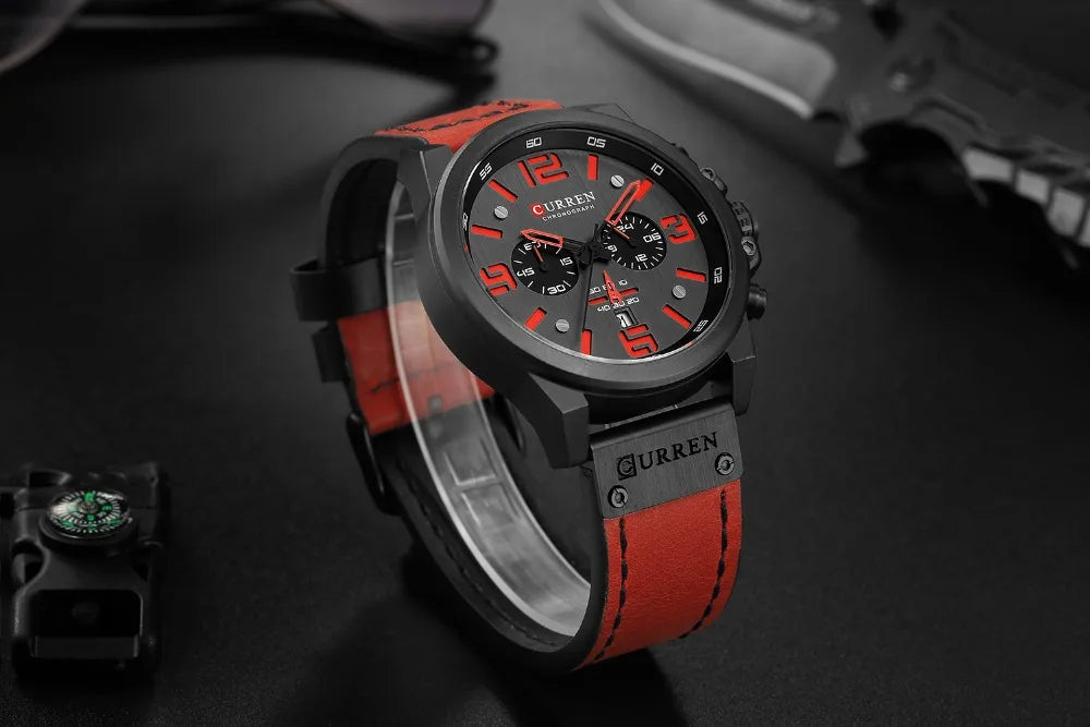 Fashion Chronograph Watch Men CURREN Luxury Brand Waterproof Sport Wrist Men's Watches Casual Wristwatch Male Clock Reloj Hombre