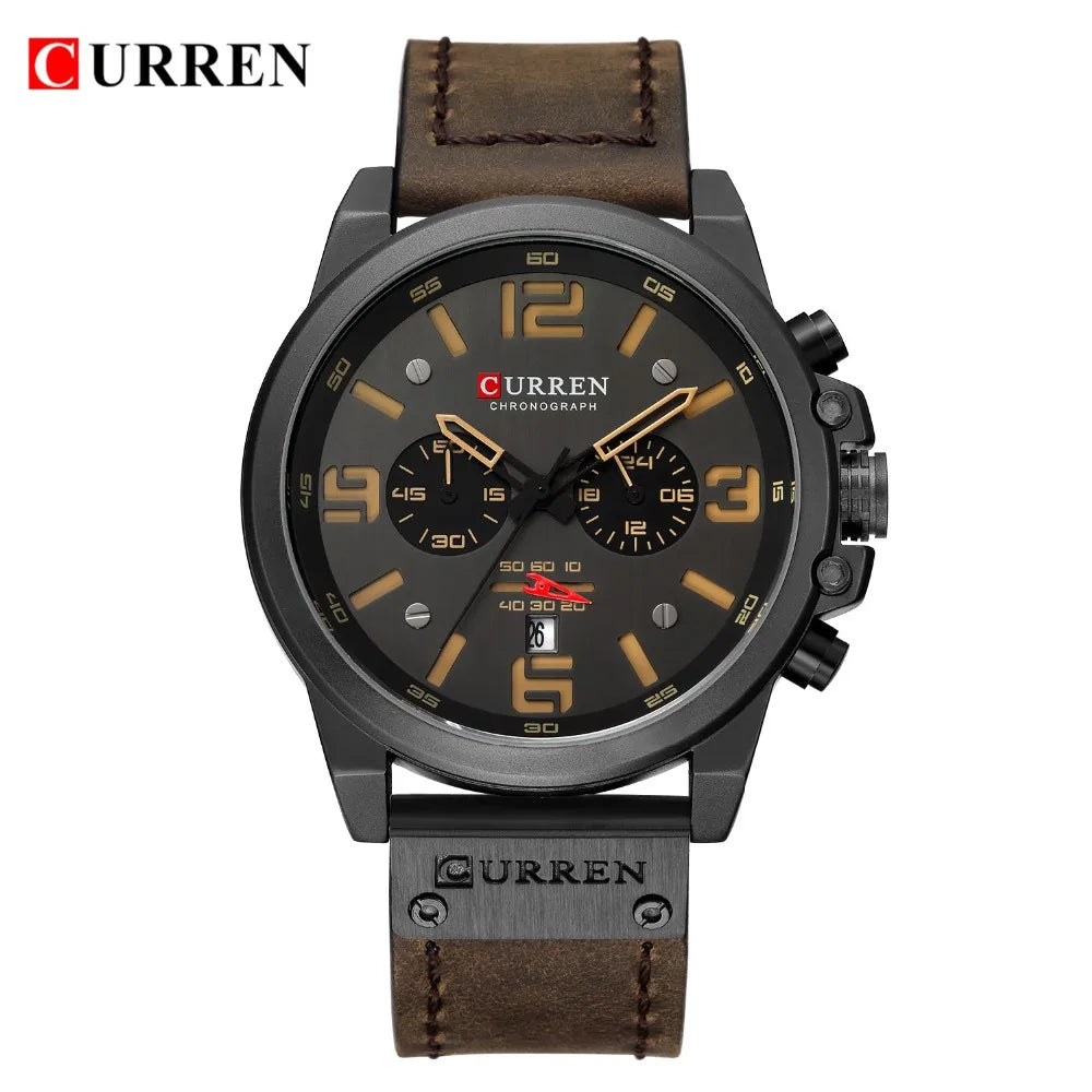 Fashion Chronograph Watch Men CURREN Luxury Brand Waterproof Sport Wrist Men's Watches Casual Wristwatch Male Clock Reloj Hombre