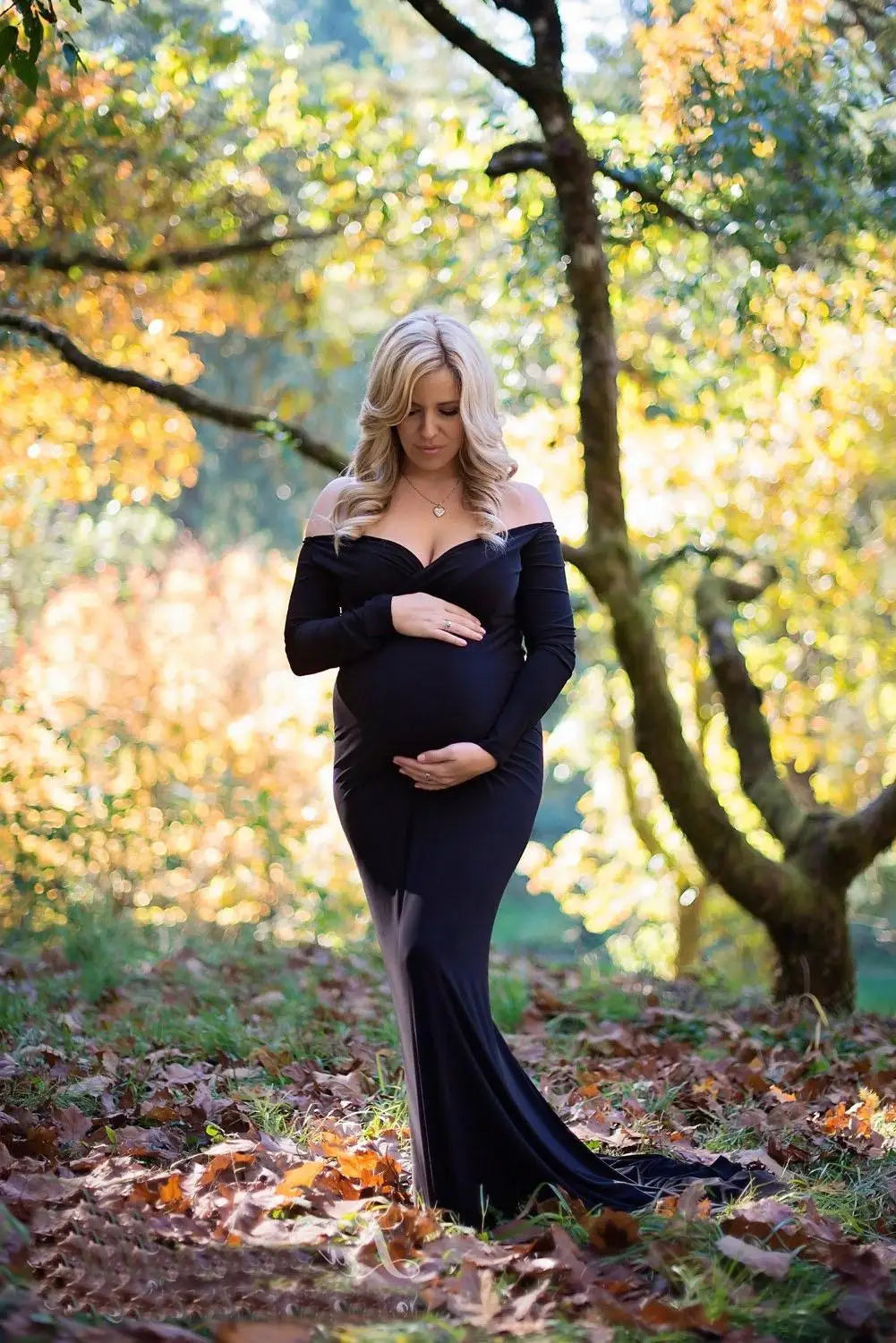 Vestidos de maternidad sexys para mujer embarazada, accesorios de fotografía, hombros descubiertos, Vestido largo de lactancia, vestidos de maternidad para sesión de fotos