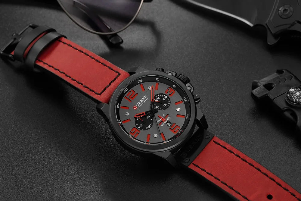 Fashion Chronograph Watch Men CURREN Luxury Brand Waterproof Sport Wrist Men's Watches Casual Wristwatch Male Clock Reloj Hombre
