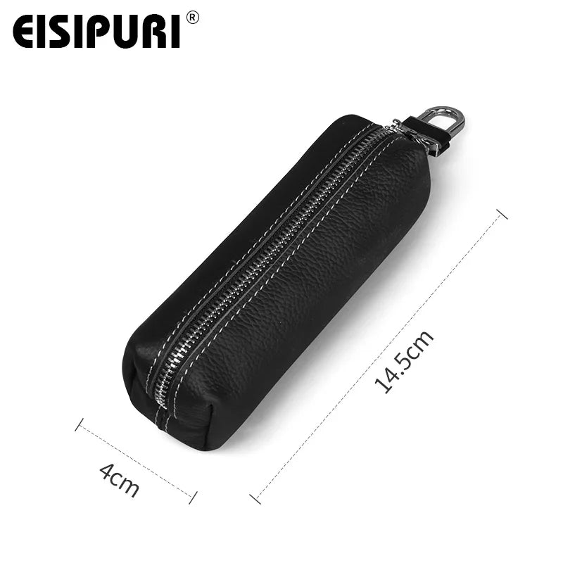 EISIPURI, bolso para llaves de cuero de vaca auténtico para hombres y mujeres, funda Kay para pequeñas empresas, joyería para mujeres, venta al por mayor, cartera con llavero