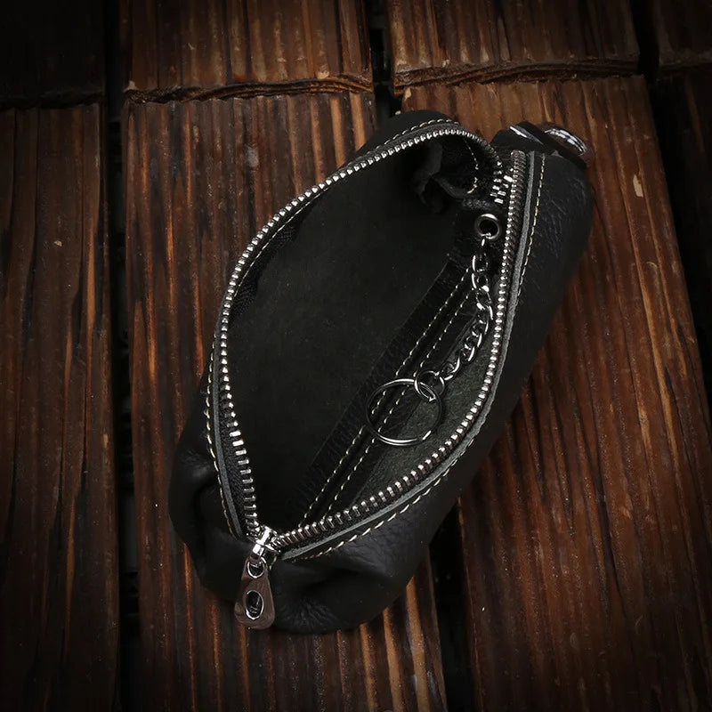 EISIPURI, bolso para llaves de cuero de vaca auténtico para hombres y mujeres, funda Kay para pequeñas empresas, joyería para mujeres, venta al por mayor, cartera con llavero