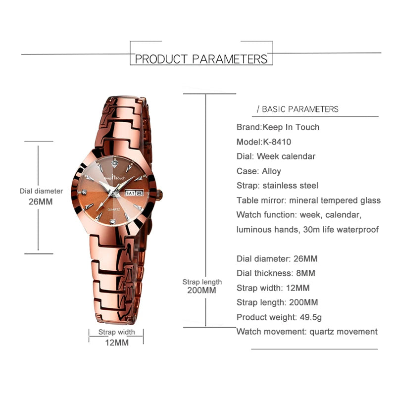 Alta calidad relojes reloj de moda para mujer marca de lujo 2025 cuarzo reloj para mujer esfera pequeña calendario reloj de pulsera para mujer,reloj mujer,relojes mujer imitaciones de marcas lujo