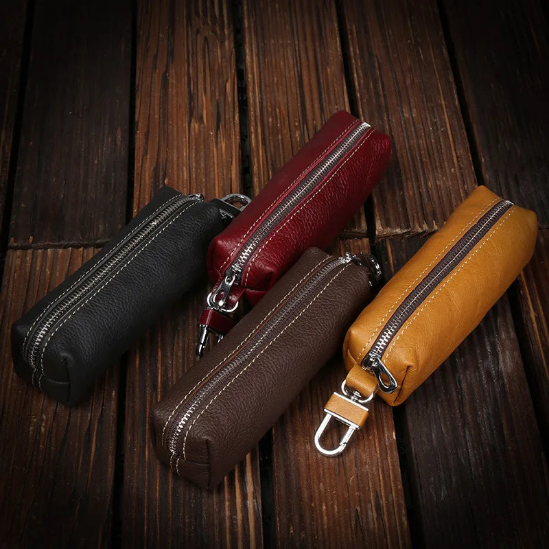 EISIPURI, bolso para llaves de cuero de vaca auténtico para hombres y mujeres, funda Kay para pequeñas empresas, joyería para mujeres, venta al por mayor, cartera con llavero