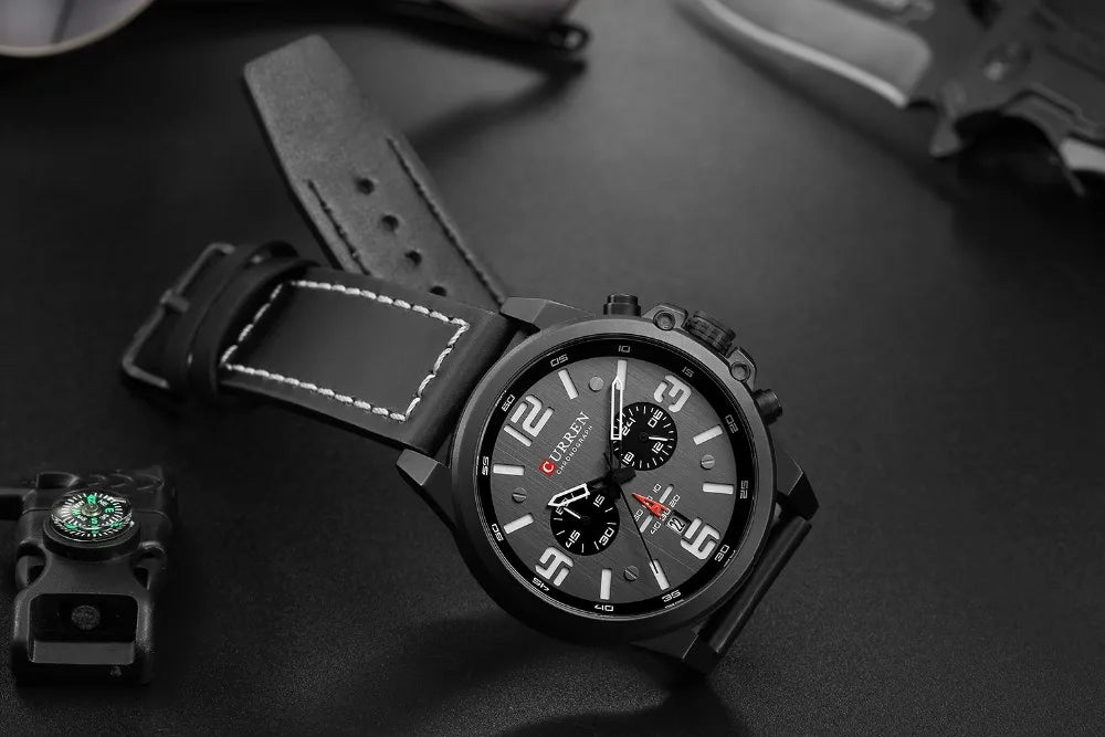 Fashion Chronograph Watch Men CURREN Luxury Brand Waterproof Sport Wrist Men's Watches Casual Wristwatch Male Clock Reloj Hombre
