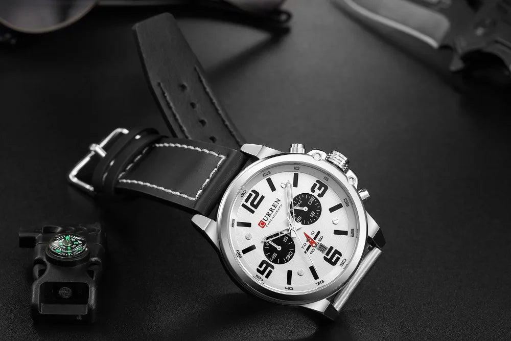 Fashion Chronograph Watch Men CURREN Luxury Brand Waterproof Sport Wrist Men's Watches Casual Wristwatch Male Clock Reloj Hombre