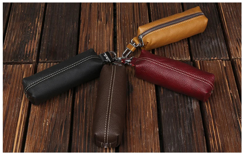 EISIPURI, bolso para llaves de cuero de vaca auténtico para hombres y mujeres, funda Kay para pequeñas empresas, joyería para mujeres, venta al por mayor, cartera con llavero