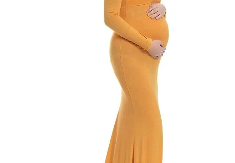 Vestidos de maternidad sexys para mujer embarazada, accesorios de fotografía, hombros descubiertos, Vestido largo de lactancia, vestidos de maternidad para sesión de fotos