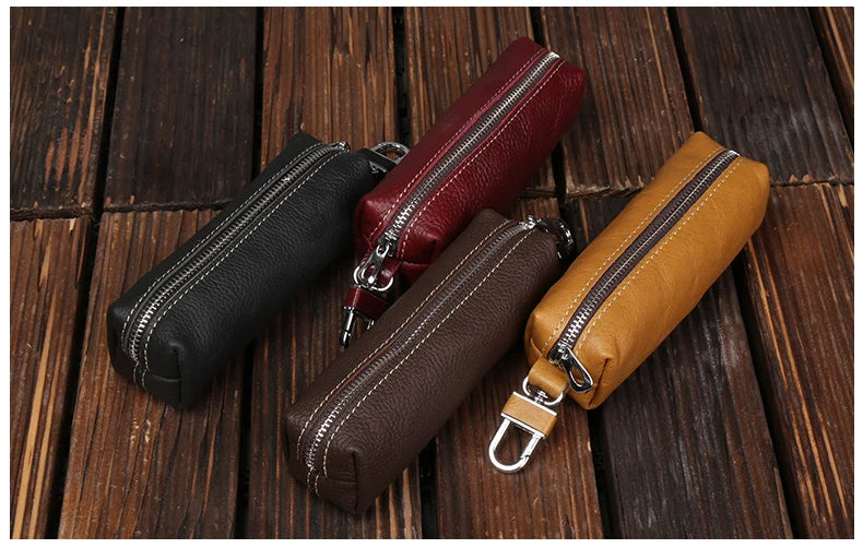 EISIPURI, bolso para llaves de cuero de vaca auténtico para hombres y mujeres, funda Kay para pequeñas empresas, joyería para mujeres, venta al por mayor, cartera con llavero