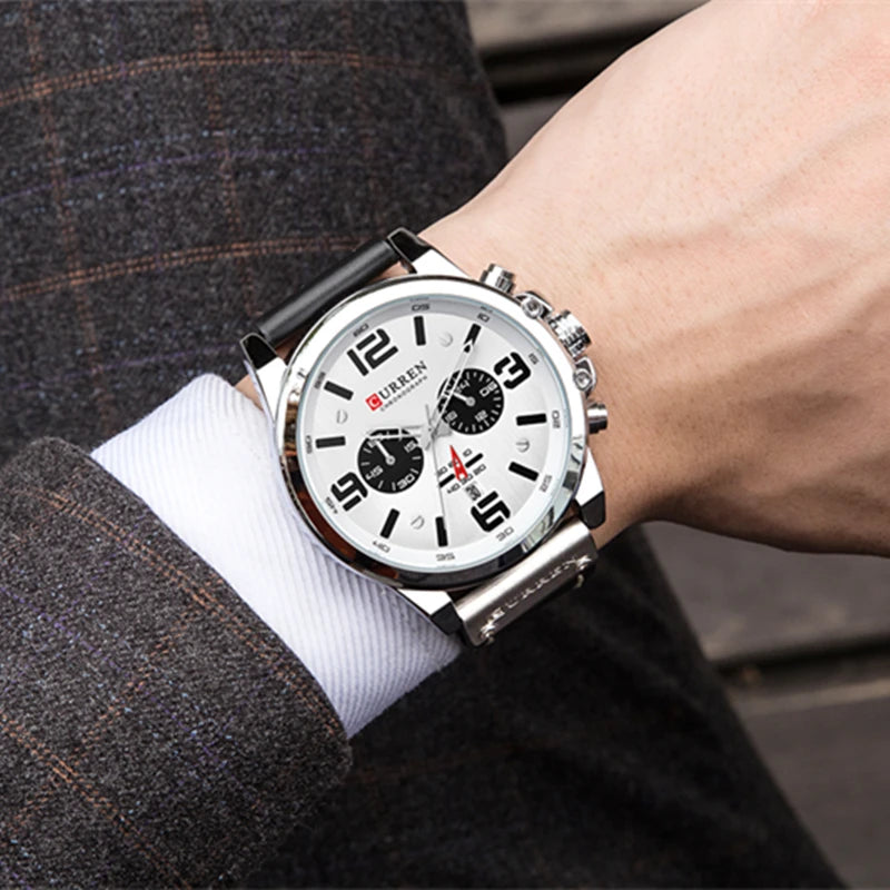 Fashion Chronograph Watch Men CURREN Luxury Brand Waterproof Sport Wrist Men's Watches Casual Wristwatch Male Clock Reloj Hombre