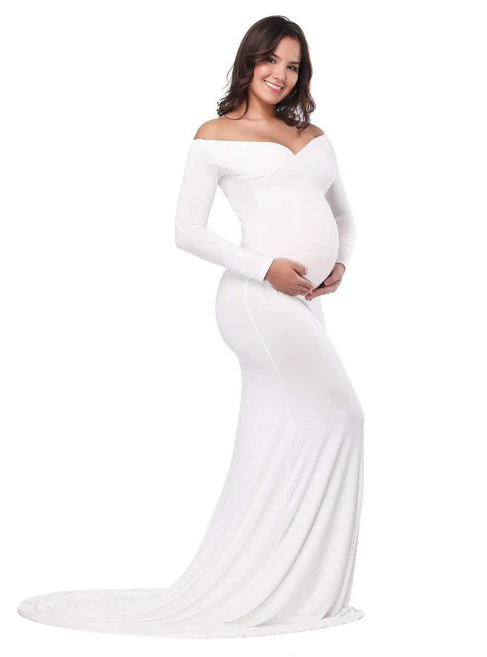 Sexy Maternity Dresses for Pregnant Women, Photography Props, Off Shoulder, Long Nursing Dress, Maternity Dresses for Photoshoot