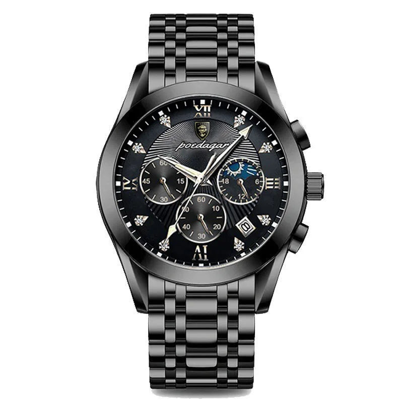 POEDAGAR-relojes para hombre, de cuero de moda, resistente al agua, parte superior luminosa, de lujo, de cuarzo, Masculino, 2021