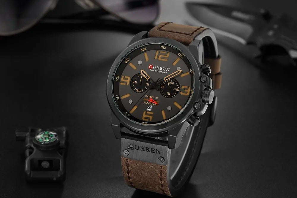 Fashion Chronograph Watch Men CURREN Luxury Brand Waterproof Sport Wrist Men's Watches Casual Wristwatch Male Clock Reloj Hombre