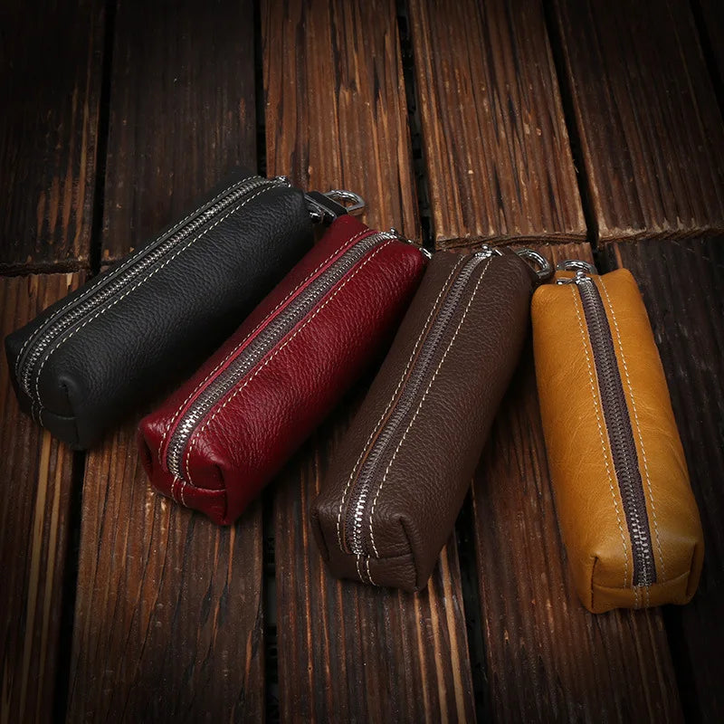 EISIPURI, bolso para llaves de cuero de vaca auténtico para hombres y mujeres, funda Kay para pequeñas empresas, joyería para mujeres, venta al por mayor, cartera con llavero