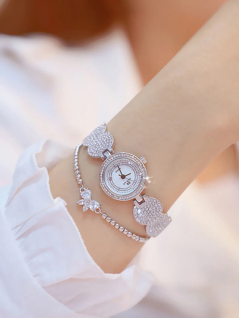 Relojes de diamantes de lujo para mujer, reloj de pulsera femenino, reloj de pulsera elegante, reloj de lujo para mujer