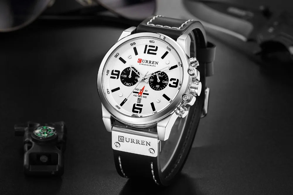 Fashion Chronograph Watch Men CURREN Luxury Brand Waterproof Sport Wrist Men's Watches Casual Wristwatch Male Clock Reloj Hombre