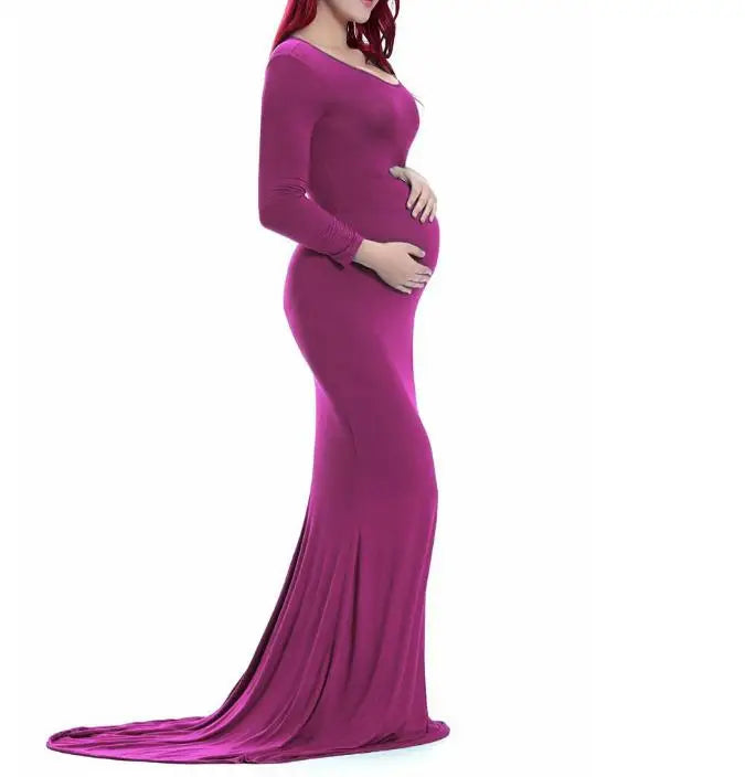 Sexy Maternity Dresses for Pregnant Women, Photography Props, Off Shoulder, Long Nursing Dress, Maternity Dresses for Photoshoot