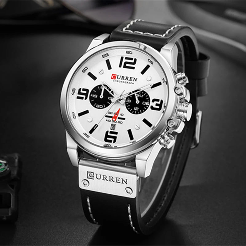 Fashion Chronograph Watch Men CURREN Luxury Brand Waterproof Sport Wrist Men's Watches Casual Wristwatch Male Clock Reloj Hombre