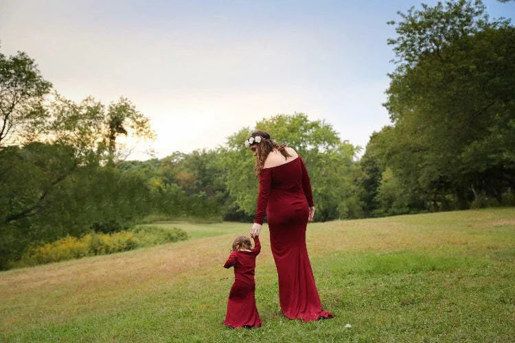 Vestidos de maternidad sexys para mujer embarazada, accesorios de fotografía, hombros descubiertos, Vestido largo de lactancia, vestidos de maternidad para sesión de fotos