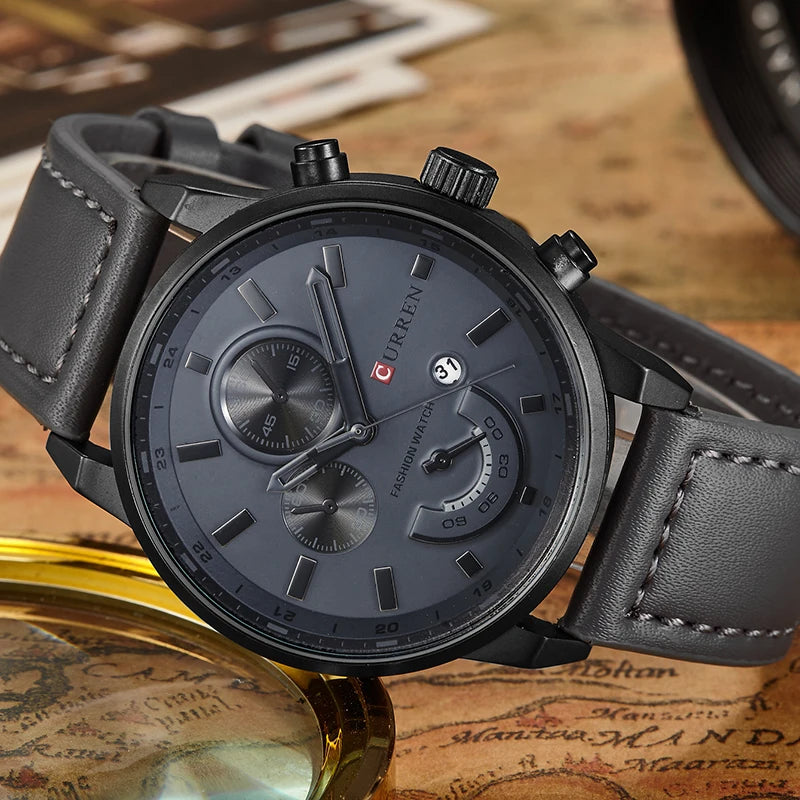 Reloj Masculino Curren de cuarzo para hombre 8217, relojes de cuero de lujo de marca superior para hombre, reloj deportivo informal a la moda, relojes de pulsera para hombre