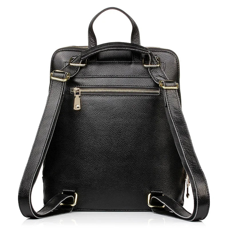 Mochila Zency de piel de cocodrilo para mujer, 100% genuina y natural, para viajes, trabajo, escuela, con compartimento para portátil, equipaje de mano