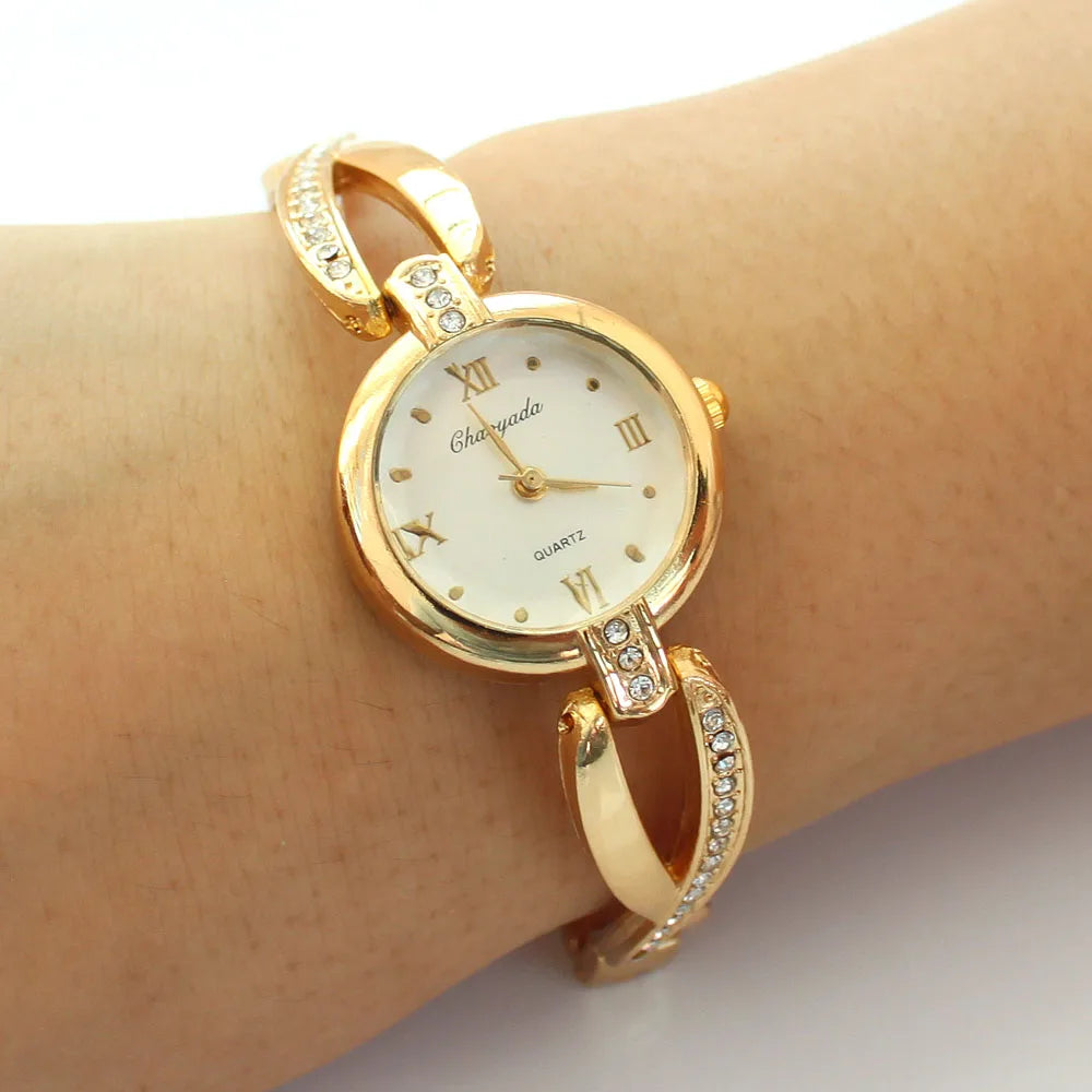 Nueva moda de lujo relojes de pulsera de cuarzo mujeres señoras reloj femenino Montre Femme Relogios Feminino reloj de pulsera regalos