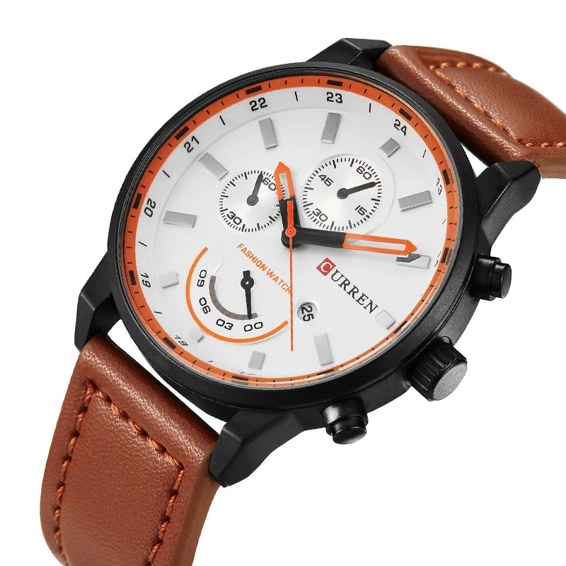 Reloj Masculino Curren de cuarzo para hombre 8217, relojes de cuero de lujo de marca superior para hombre, reloj deportivo informal a la moda, relojes de pulsera para hombre