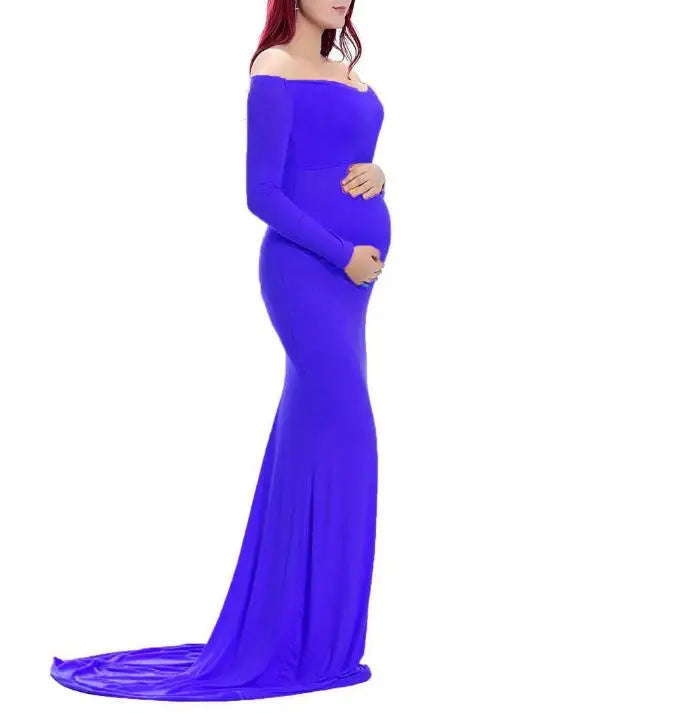 Sexy Maternity Dresses for Pregnant Women, Photography Props, Off Shoulder, Long Nursing Dress, Maternity Dresses for Photoshoot
