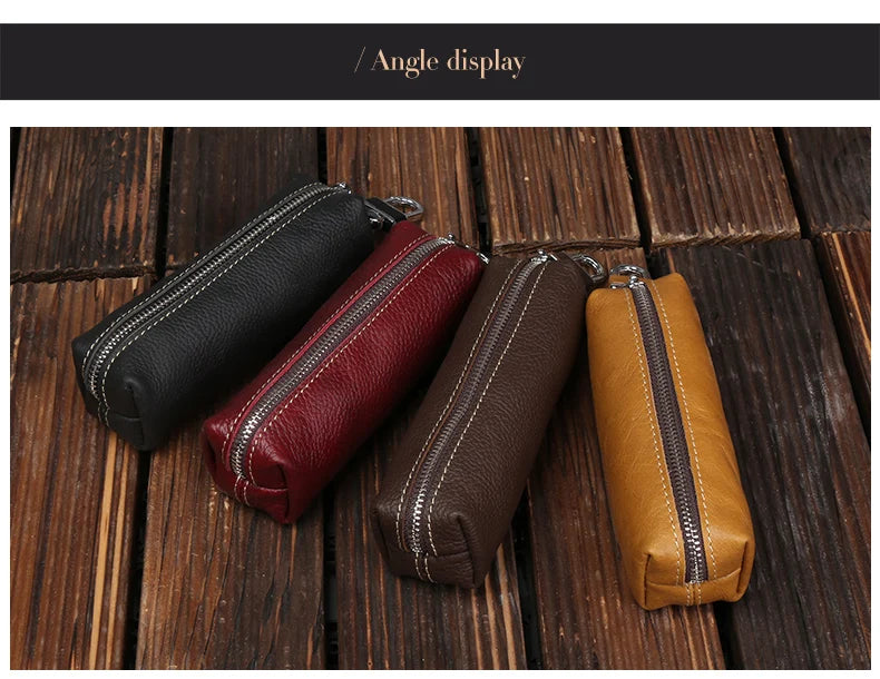 EISIPURI, bolso para llaves de cuero de vaca auténtico para hombres y mujeres, funda Kay para pequeñas empresas, joyería para mujeres, venta al por mayor, cartera con llavero