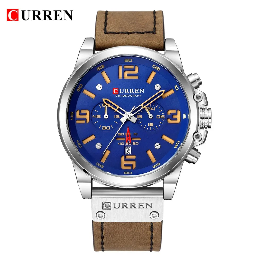 Fashion Chronograph Watch Men CURREN Luxury Brand Waterproof Sport Wrist Men's Watches Casual Wristwatch Male Clock Reloj Hombre