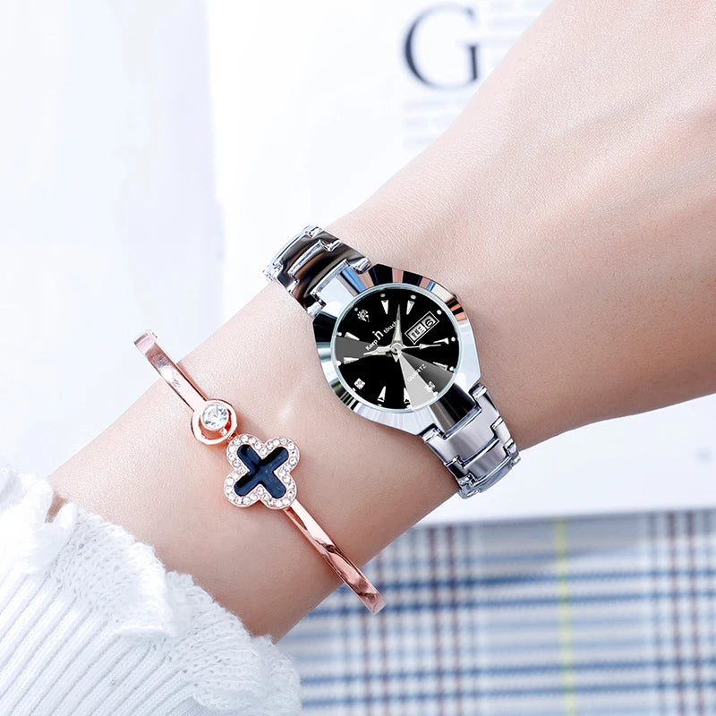 Alta calidad relojes reloj de moda para mujer marca de lujo 2025 cuarzo reloj para mujer esfera pequeña calendario reloj de pulsera para mujer,reloj mujer,relojes mujer imitaciones de marcas lujo