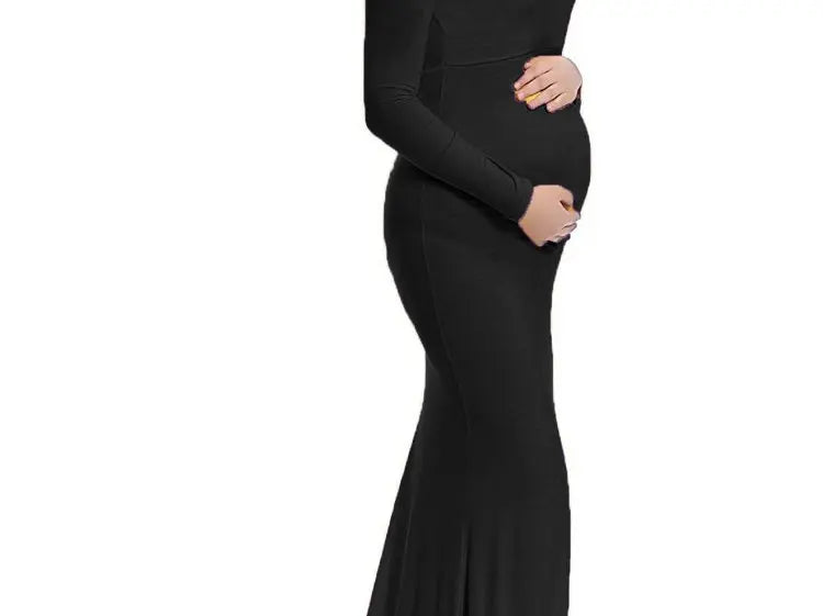 Vestidos de maternidad sexys para mujer embarazada, accesorios de fotografía, hombros descubiertos, Vestido largo de lactancia, vestidos de maternidad para sesión de fotos