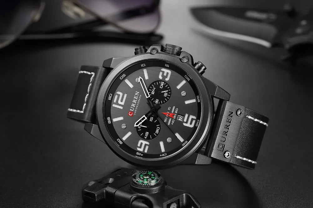 Fashion Chronograph Watch Men CURREN Luxury Brand Waterproof Sport Wrist Men's Watches Casual Wristwatch Male Clock Reloj Hombre