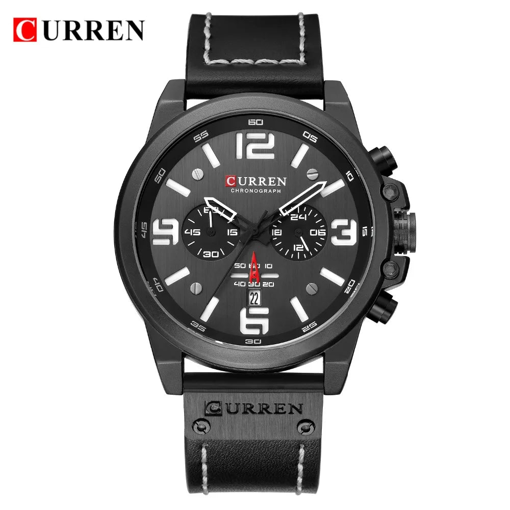Fashion Chronograph Watch Men CURREN Luxury Brand Waterproof Sport Wrist Men's Watches Casual Wristwatch Male Clock Reloj Hombre