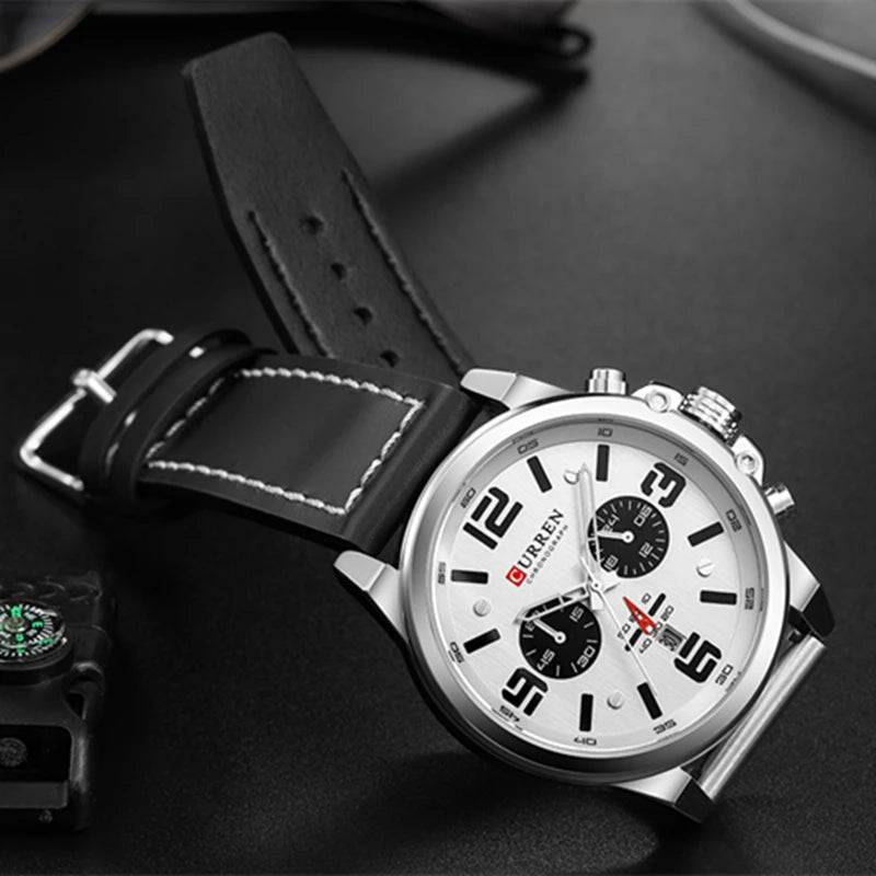 Fashion Chronograph Watch Men CURREN Luxury Brand Waterproof Sport Wrist Men's Watches Casual Wristwatch Male Clock Reloj Hombre