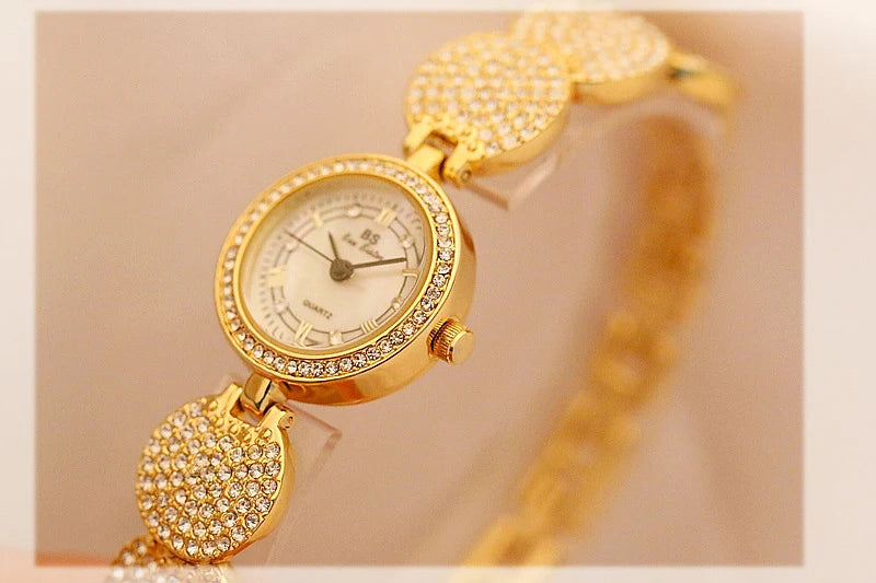 Relojes de diamantes de lujo para mujer, reloj de pulsera femenino, reloj de pulsera elegante, reloj de lujo para mujer
