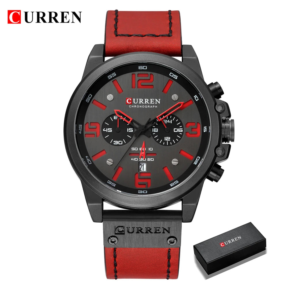 Fashion Chronograph Watch Men CURREN Luxury Brand Waterproof Sport Wrist Men's Watches Casual Wristwatch Male Clock Reloj Hombre