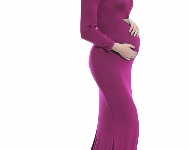 Vestidos de maternidad sexys para mujer embarazada, accesorios de fotografía, hombros descubiertos, Vestido largo de lactancia, vestidos de maternidad para sesión de fotos