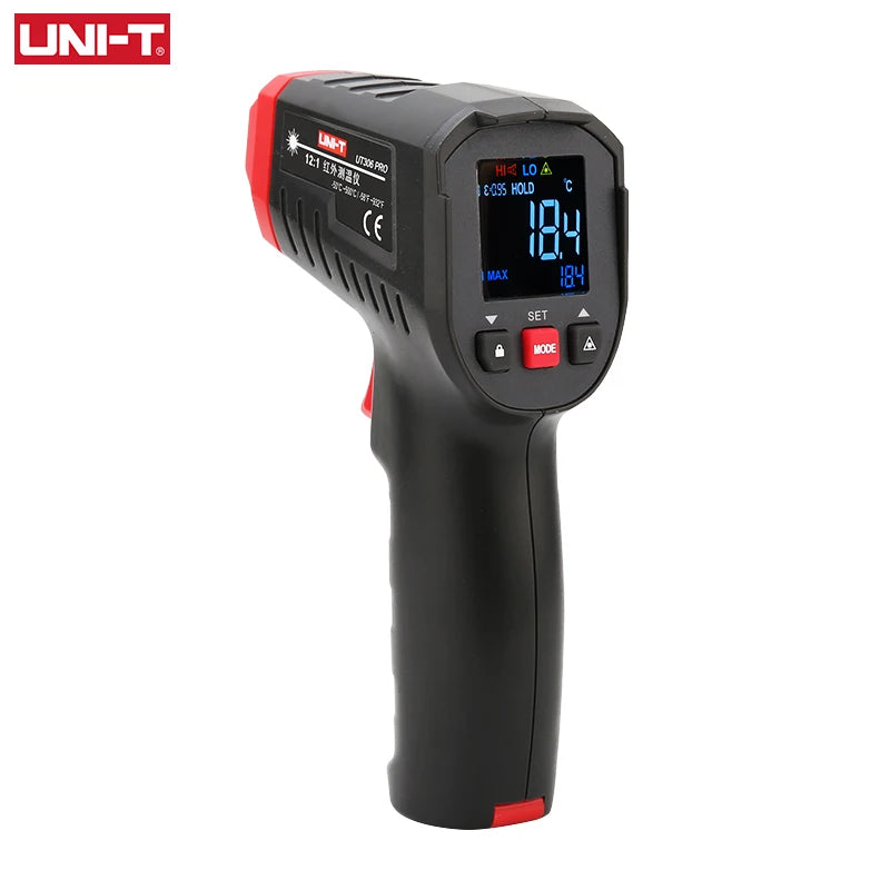 Termómetro infrarrojo Digital UNI-T UT306C medidor de pistola de temperatura láser Industrial sin contacto-50-500