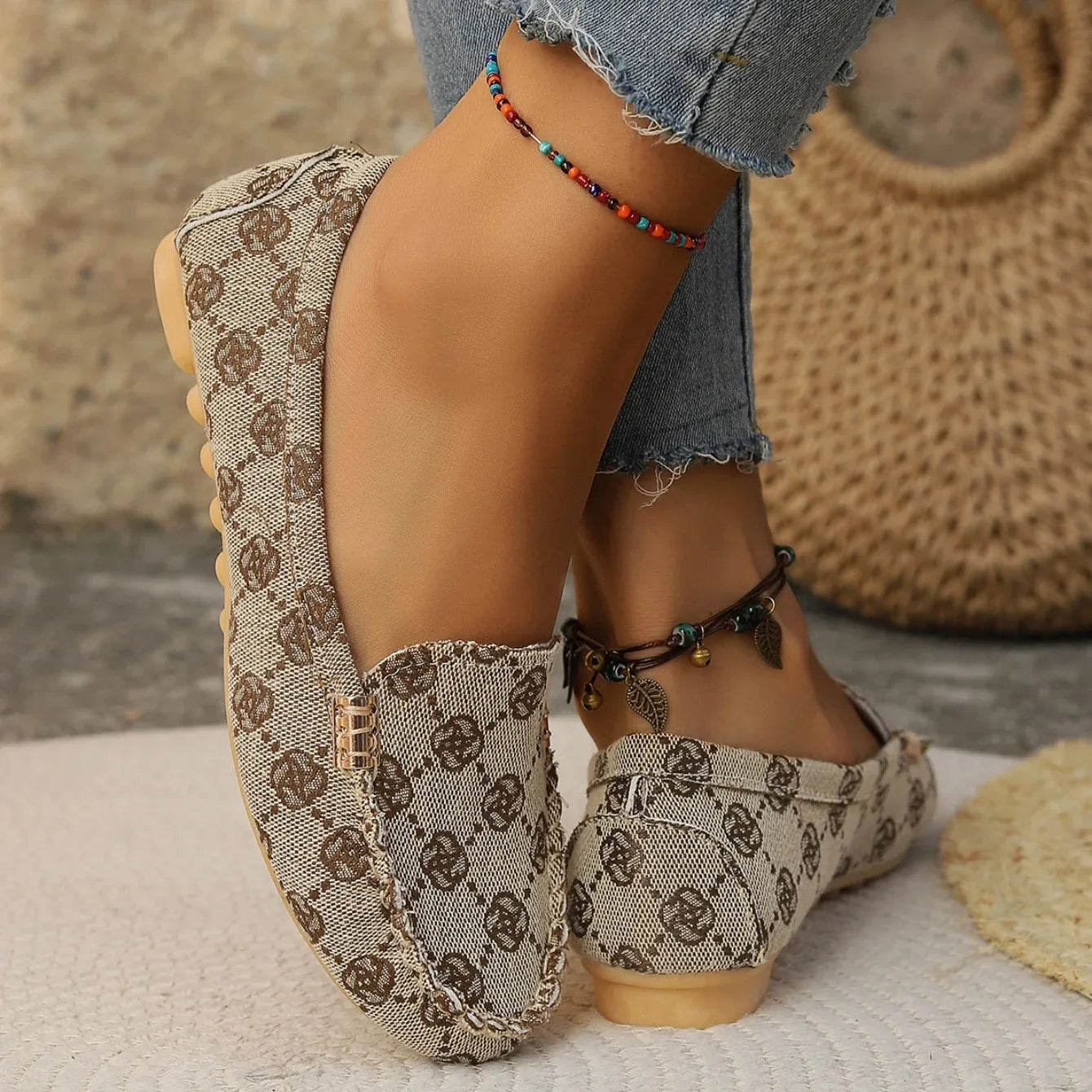 Mocasines De primavera y otoño, zapatillas resistentes al desgaste, Zapatos informales para Mujer, mocasines planos suaves antideslizantes a la moda, Zapatos De Mujer