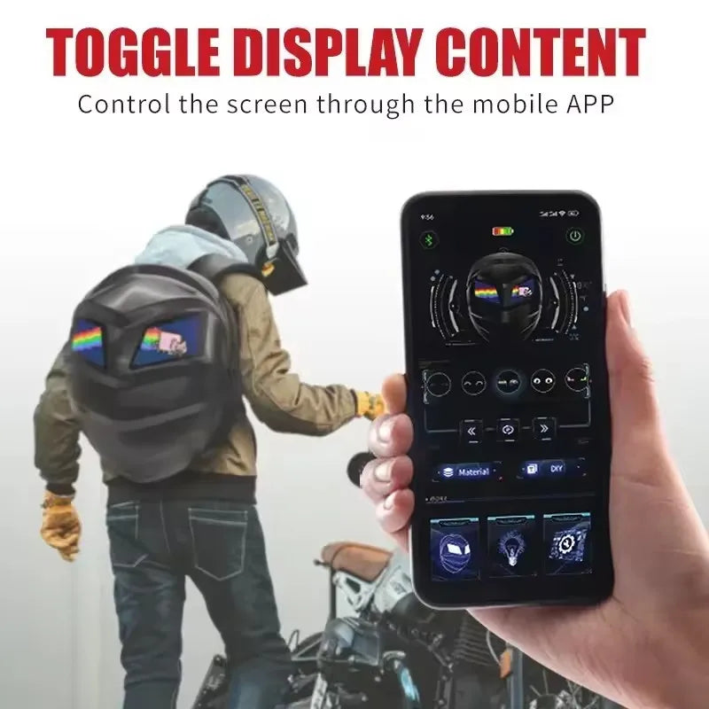 Bolsa LED para motocicleta, Mochila para ciclismo de caballero negro, bolsa para Moto, bolsas para portátiles de 13 pulgadas, Mochila LED, Mochila escolar, bolsa de viaje para bolsillo, Mochila trasera