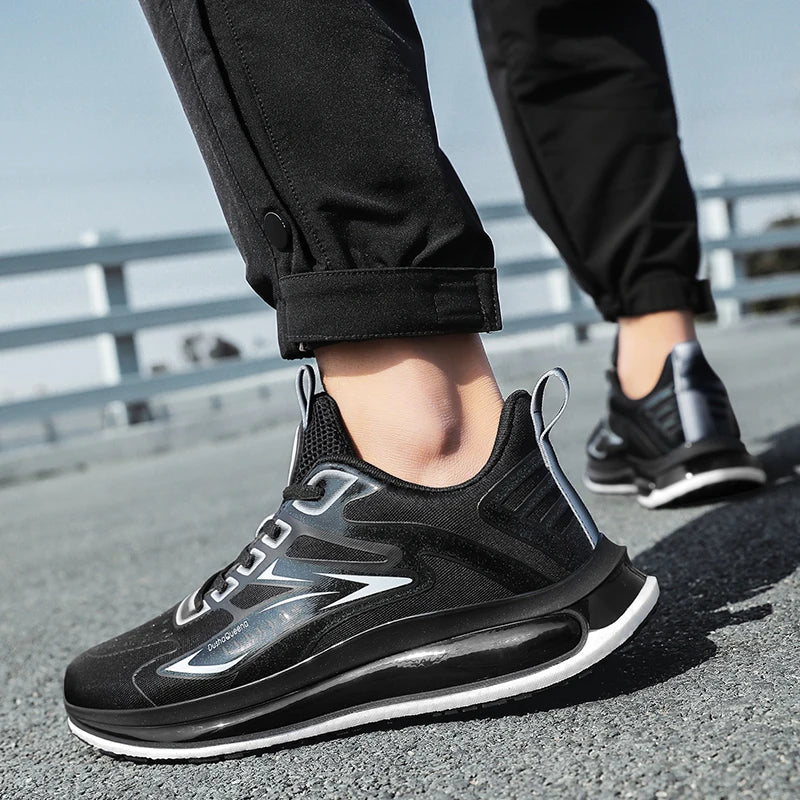 Zapatillas de deporte al aire libre para parejas, zapatos transpirables antideslizantes con amortiguación para correr en carretera, zapatos deportivos para correr para hombres, zapatos informales ligeros para hombres